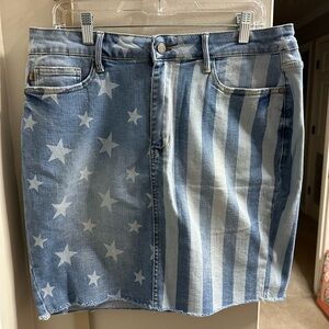 Judy Blue Star and Stripe Denim Mini Skirt
